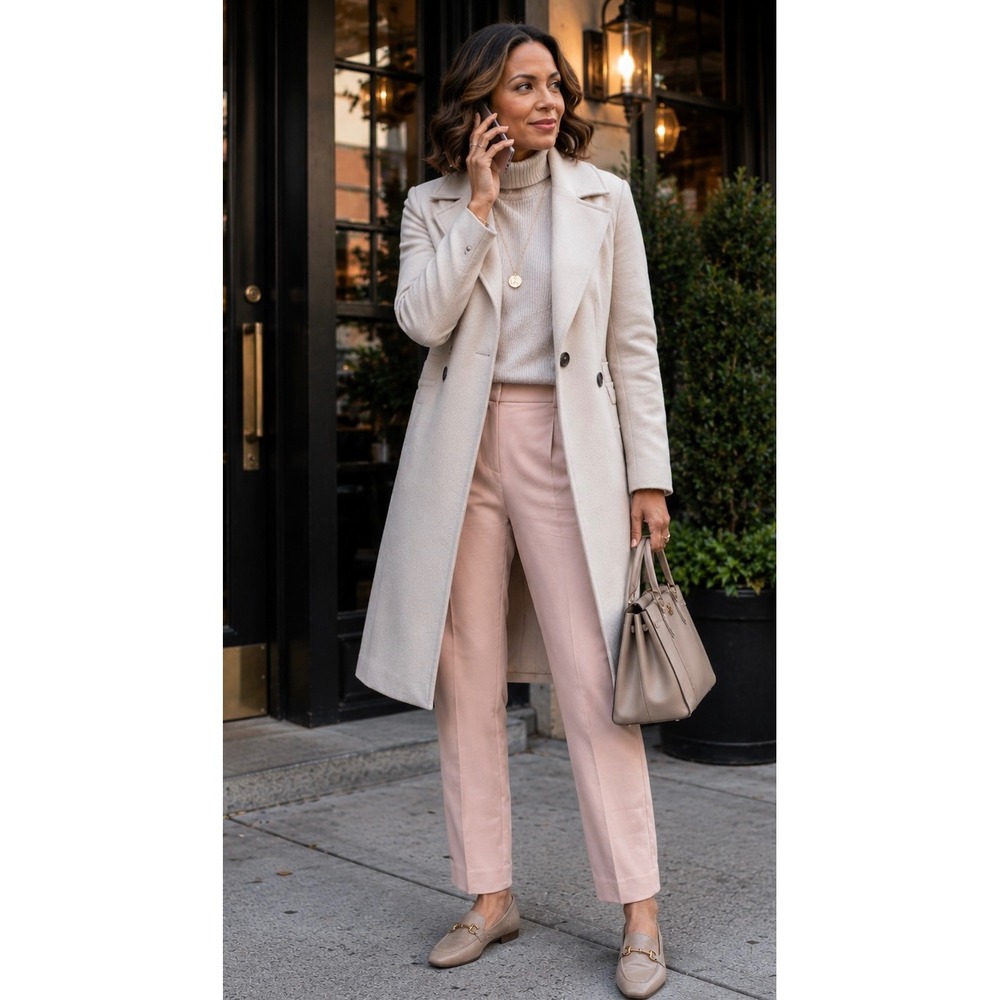 NWT Marc by Marc Jacobs Pale Blush High Rise Cropped Pants Designer Size 8